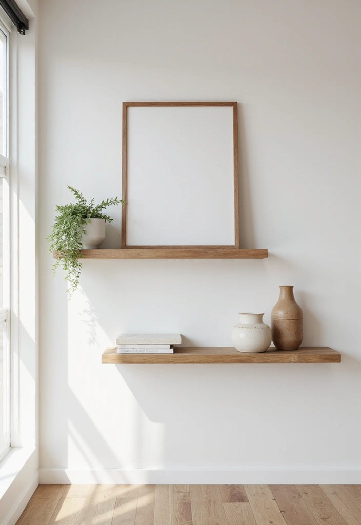 50 Clever Shelf Ideas for Living Rooms That Add Both Style and Storage - 1. Minimalist Floating Shelves