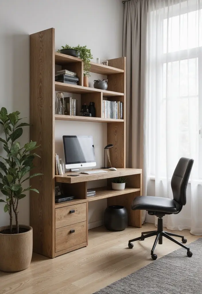 50 Clever Shelf Ideas for Living Rooms That Add Both Style and Storage - 32. Multi-Function Shelves