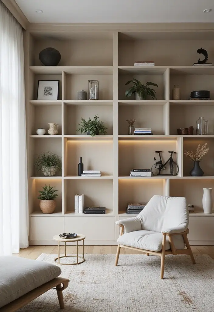 50 Clever Shelf Ideas for Living Rooms That Add Both Style and Storage - 36. Custom Shelving