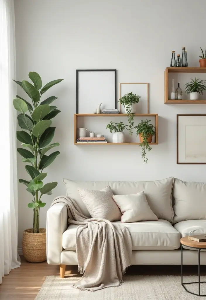 50 Clever Shelf Ideas for Living Rooms That Add Both Style and Storage - 46. Open Frame Shelves