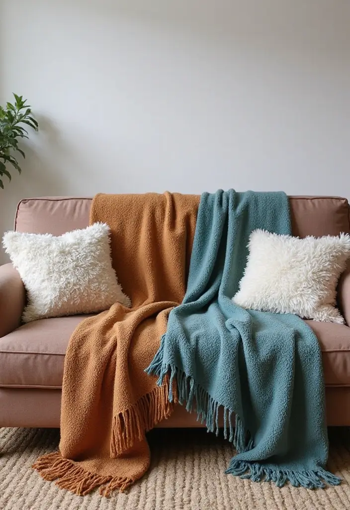 50 Cosy Living Room Ideas That Make Your Home Extra Inviting 11 50 Cosy Living Room Ideas That Make Your Home Extra Inviting - 11. Cozy Throw Blankets