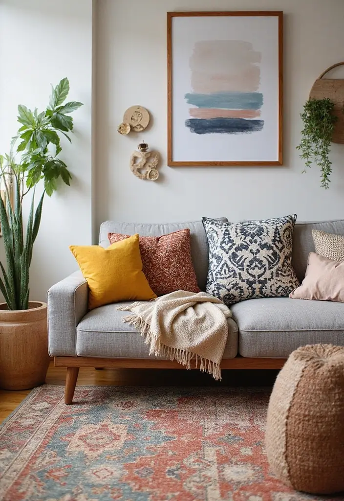 50 Cosy Living Room Ideas That Make Your Home Extra Inviting 18 50 Cosy Living Room Ideas That Make Your Home Extra Inviting - 18. Playful Patterns