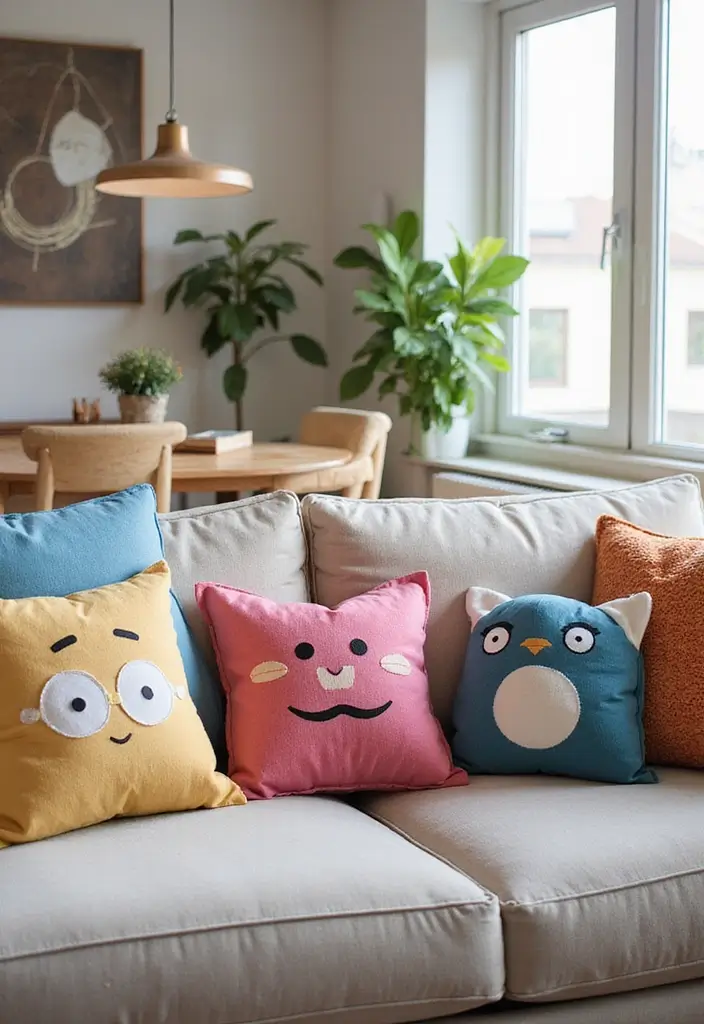 50 Cosy Living Room Ideas That Make Your Home Extra Inviting 28 50 Cosy Living Room Ideas That Make Your Home Extra Inviting - 26. Playful Cushions