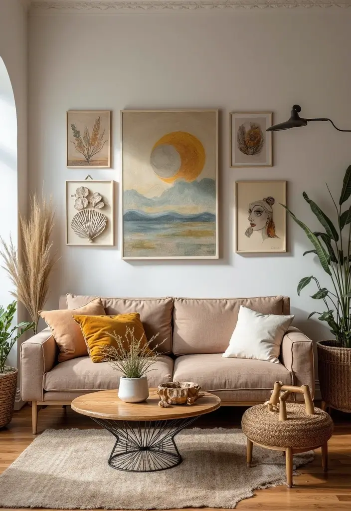 50 Cosy Living Room Ideas That Make Your Home Extra Inviting 35 50 Cosy Living Room Ideas That Make Your Home Extra Inviting - 33. Artistic Touches