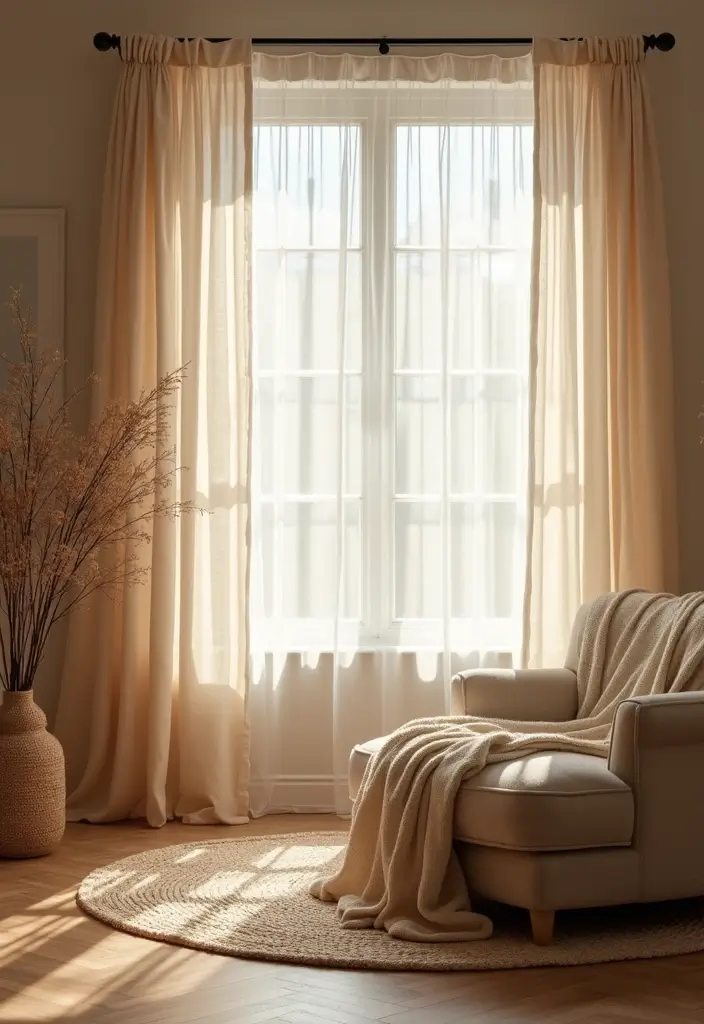 50 Cosy Living Room Ideas That Make Your Home Extra Inviting 45 50 Cosy Living Room Ideas That Make Your Home Extra Inviting - 41. The Charm of Curtains