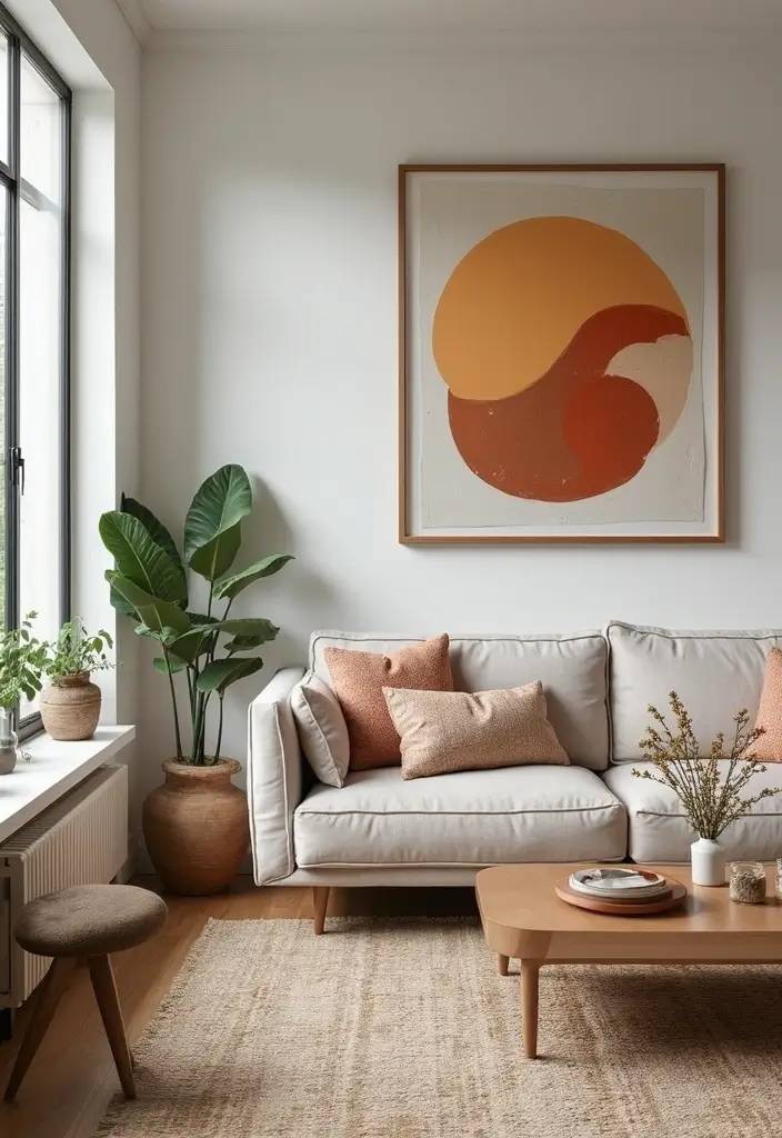 50 Cosy Living Room Ideas That Make Your Home Extra Inviting 48 50 Cosy Living Room Ideas That Make Your Home Extra Inviting - 44. Large Art Pieces