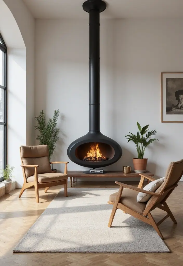 50 Cozy Living Room Ideas You’ll Want to Copy This Season 21 50 Cozy Living Room Ideas You’ll Want to Copy This Season - 21. Minimalist Fireplaces for Cozy Evenings