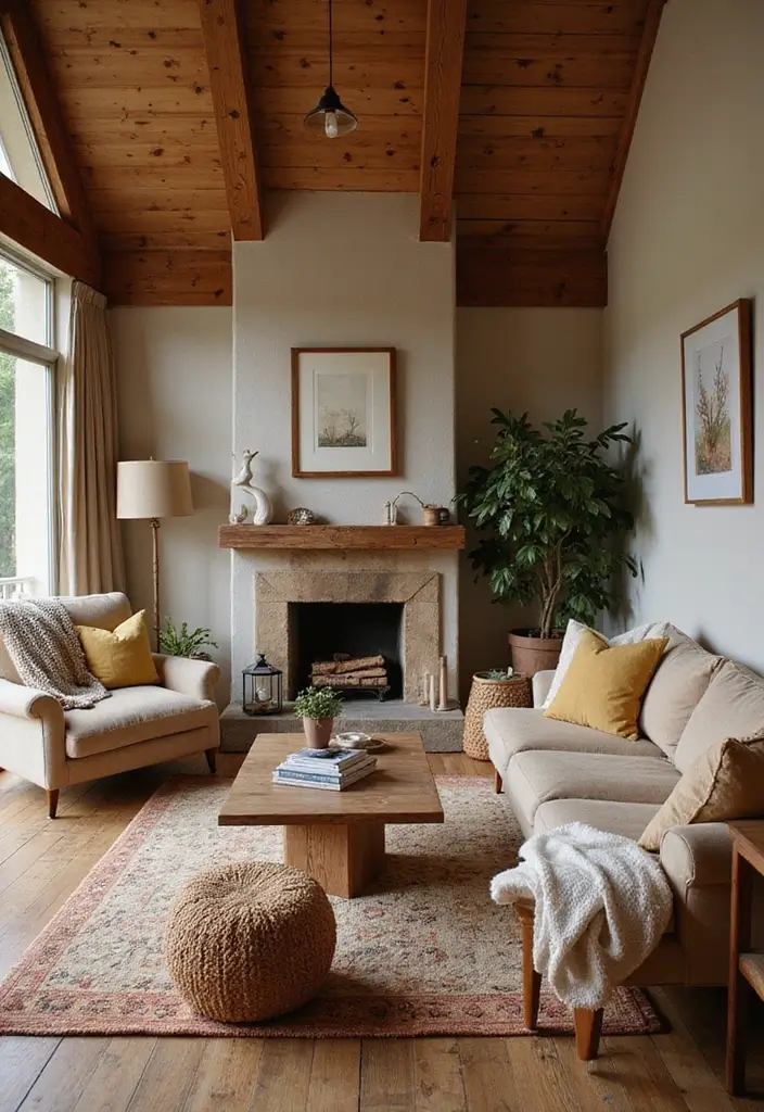 50 Cozy Living Room Ideas You’ll Want to Copy This Season 26 50 Cozy Living Room Ideas You’ll Want to Copy This Season - 26. Warm Wood Accents