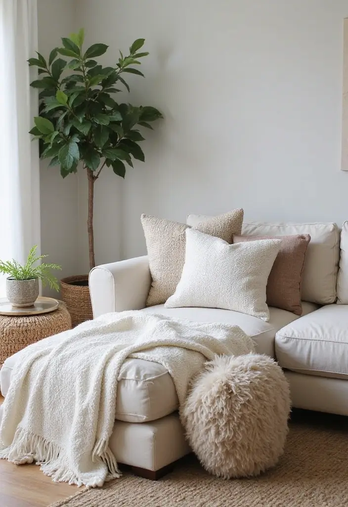 50 Cozy Living Room Ideas You’ll Want to Copy This Season 27 50 Cozy Living Room Ideas You’ll Want to Copy This Season - 27. Textured Pillows for Comfort