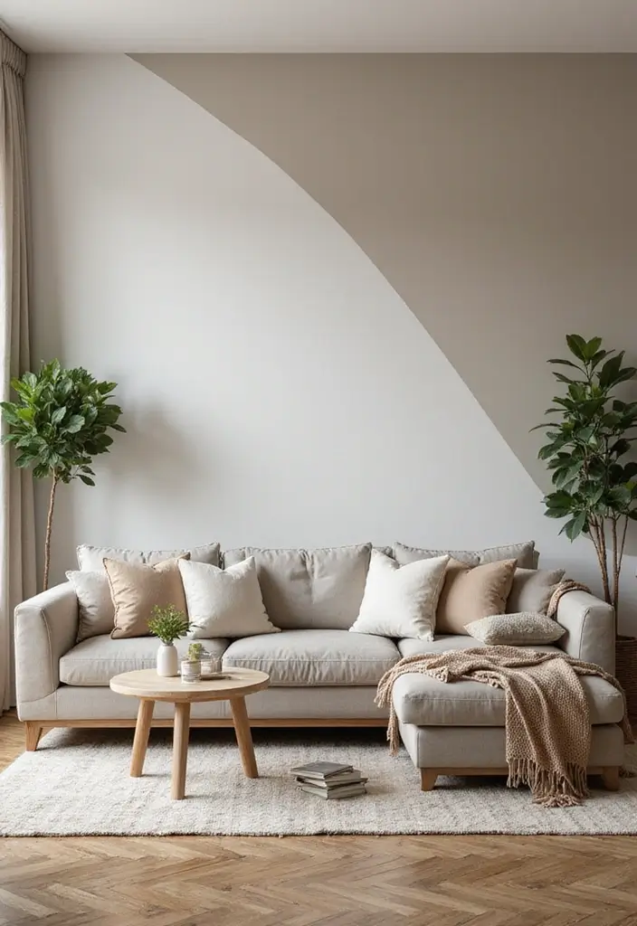 50 Cozy Living Room Ideas You’ll Want to Copy This Season 41 50 Cozy Living Room Ideas You’ll Want to Copy This Season - 41. Subtle Accent Walls