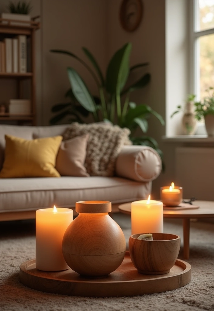 50 Cozy Living Room Ideas You’ll Want to Copy This Season 42 50 Cozy Living Room Ideas You’ll Want to Copy This Season - 42. Aromatherapy for Cozy Vibes