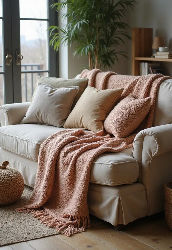 50 Cozy Living Room Ideas You’ll Want to Copy This Season 44 50 Cozy Living Room Ideas You’ll Want to Copy This Season - 44. Warm Wool Throws