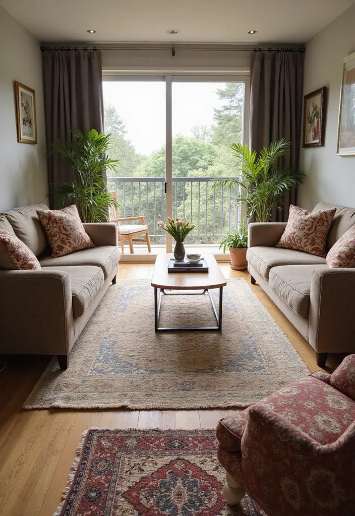 50 Creative Living Room Ideas for Apartments That Feel Spacious and Stylish - 4. Create Zones