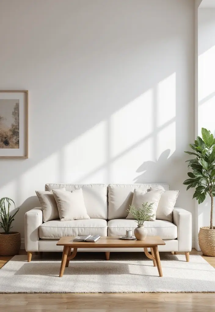 50 Creative Living Room Ideas for Apartments That Feel Spacious and Stylish - 5. Go Minimalist