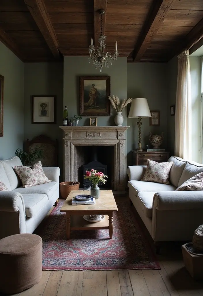 50 Dark Living Room Ideas That Feel Bold and Luxurious 30 50 Dark Living Room Ideas That Feel Bold and Luxurious - 28. Cozy Dark Cottage