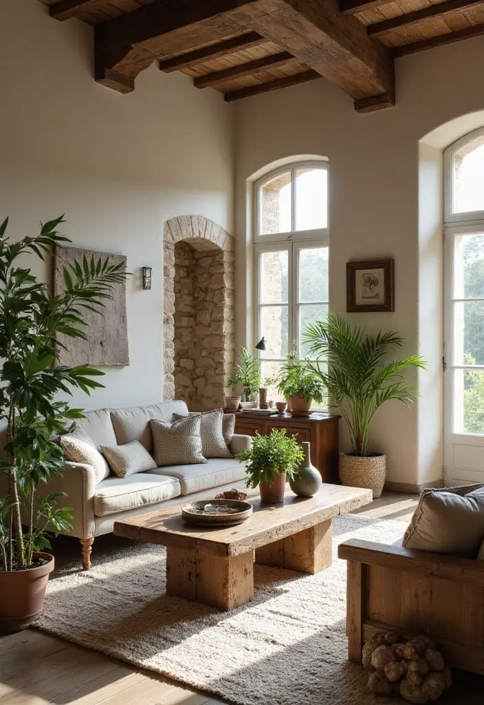50 French Country Living Room Ideas Full of Rustic Charm and Elegance 12 50 French Country Living Room Ideas Full of Rustic Charm and Elegance - 12. Incorporating Natural Elements