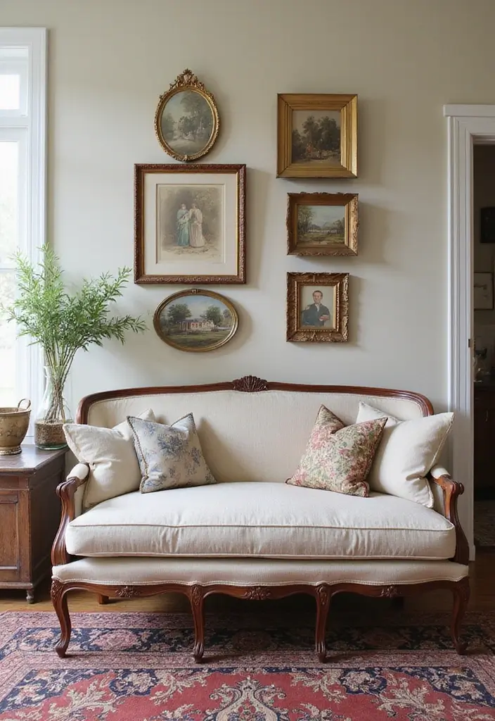 50 French Country Living Room Ideas Full of Rustic Charm and Elegance 21 50 French Country Living Room Ideas Full of Rustic Charm and Elegance - 19. Showcasing Family Heirlooms