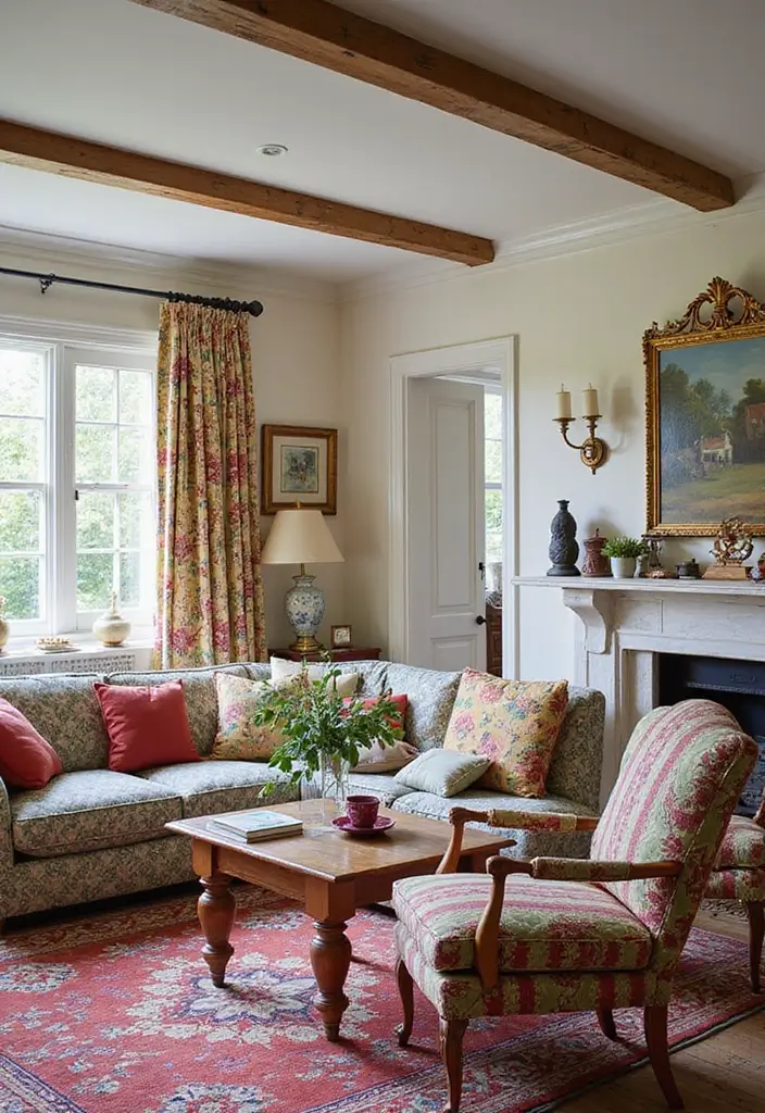 50 French Country Living Room Ideas Full of Rustic Charm and Elegance 30 50 French Country Living Room Ideas Full of Rustic Charm and Elegance - 28. Mixing Patterns for Visual Interest