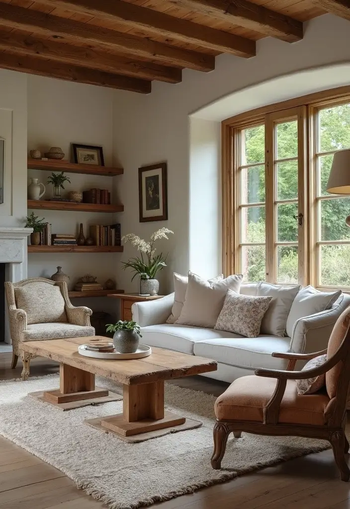 50 French Country Living Room Ideas Full of Rustic Charm and Elegance 34 50 French Country Living Room Ideas Full of Rustic Charm and Elegance - 32. Artisan-Crafted Furniture