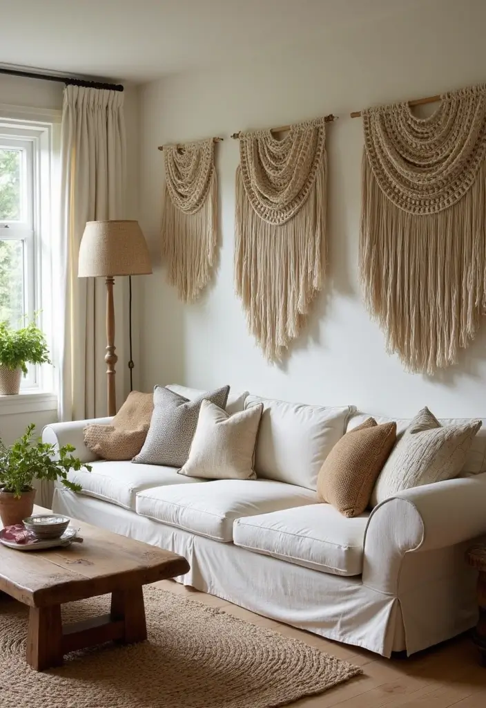 50 French Country Living Room Ideas Full of Rustic Charm and Elegance 40 50 French Country Living Room Ideas Full of Rustic Charm and Elegance - 36. Textured Wall Hangings