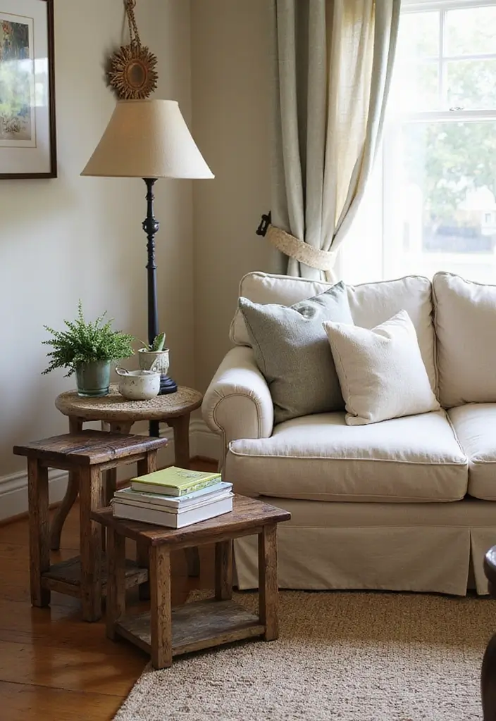 50 French Country Living Room Ideas Full of Rustic Charm and Elegance 42 50 French Country Living Room Ideas Full of Rustic Charm and Elegance - 38. Charming Side Tables