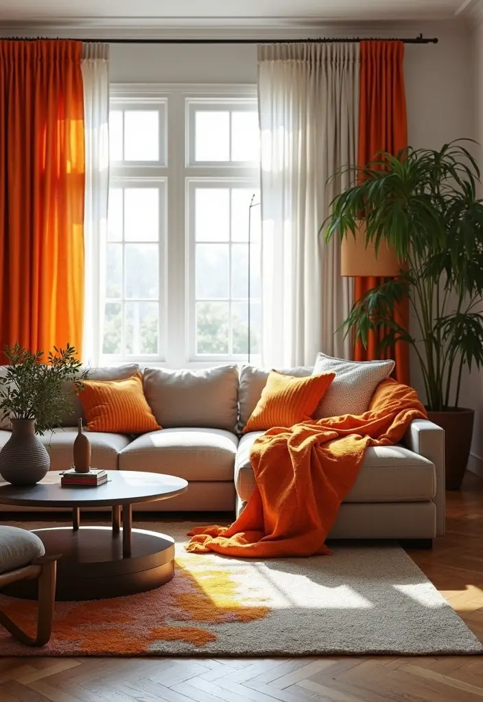 50 Gorgeous Curtain Ideas for Living Rooms That Transform the Look Instantly 23 50 Gorgeous Curtain Ideas for Living Rooms That Transform the Look Instantly - 21. Graphic Designs