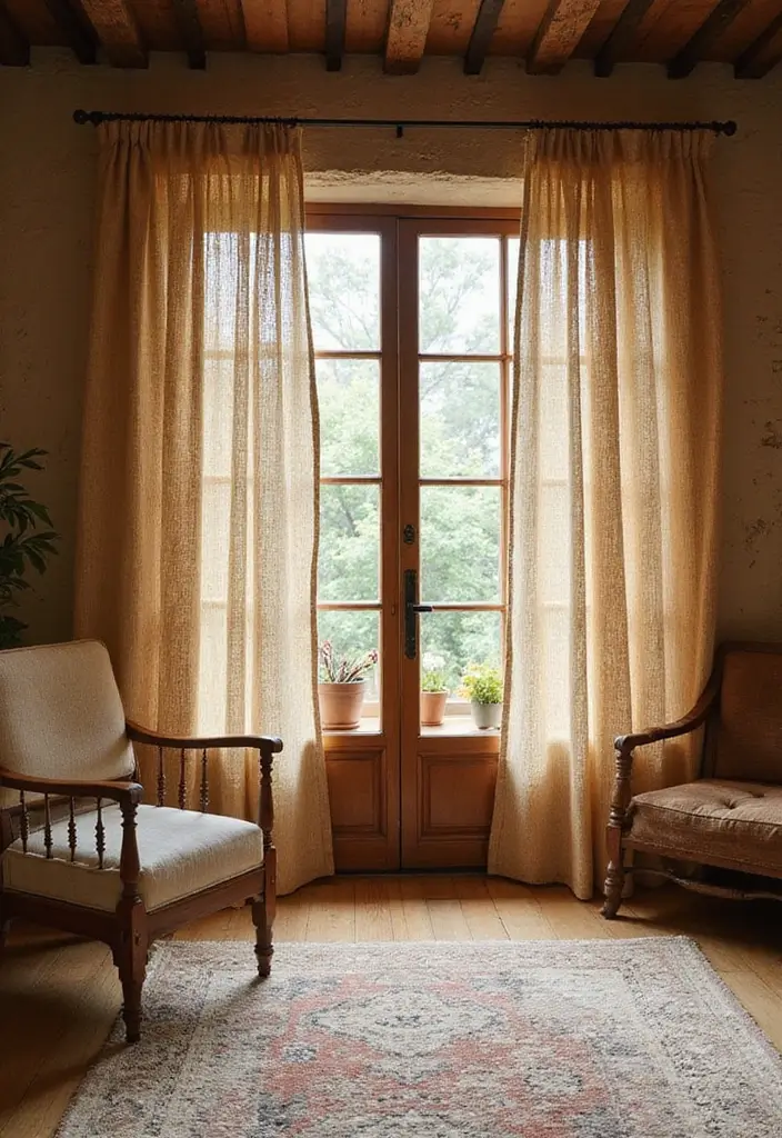 50 Gorgeous Curtain Ideas for Living Rooms That Transform the Look Instantly 29 50 Gorgeous Curtain Ideas for Living Rooms That Transform the Look Instantly - 27. Natural Fibers