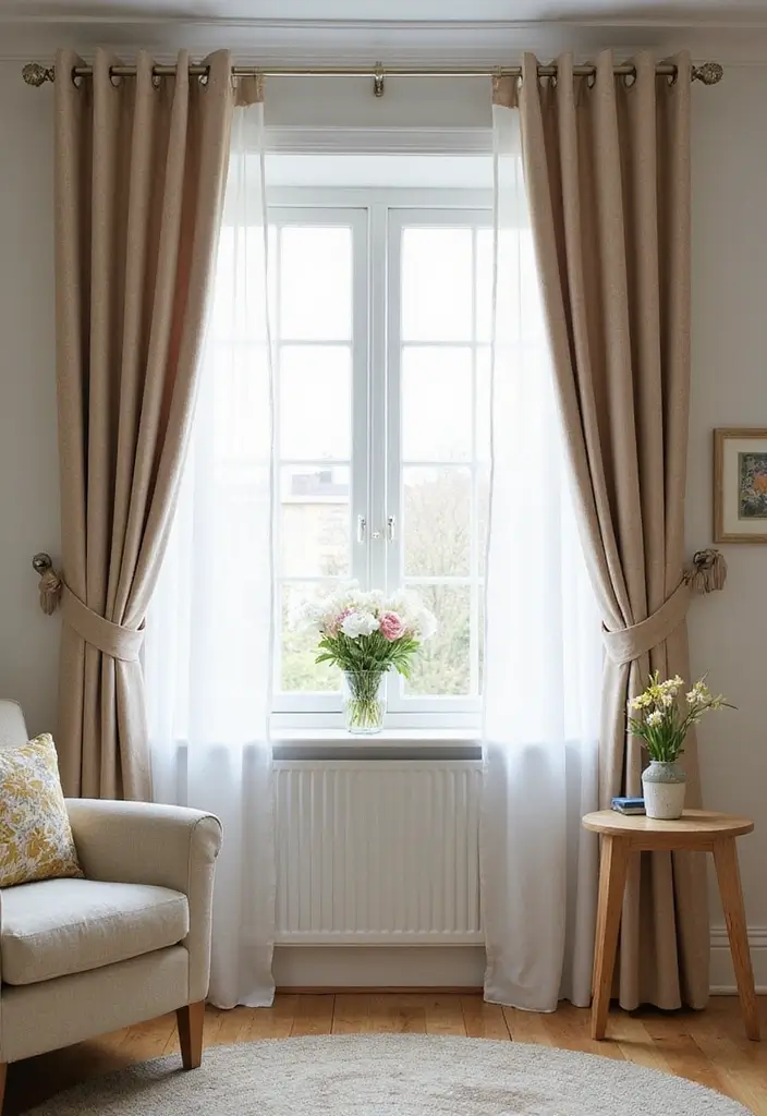 50 Gorgeous Curtain Ideas for Living Rooms That Transform the Look Instantly 36 50 Gorgeous Curtain Ideas for Living Rooms That Transform the Look Instantly - 34. Simple Tie-Backs