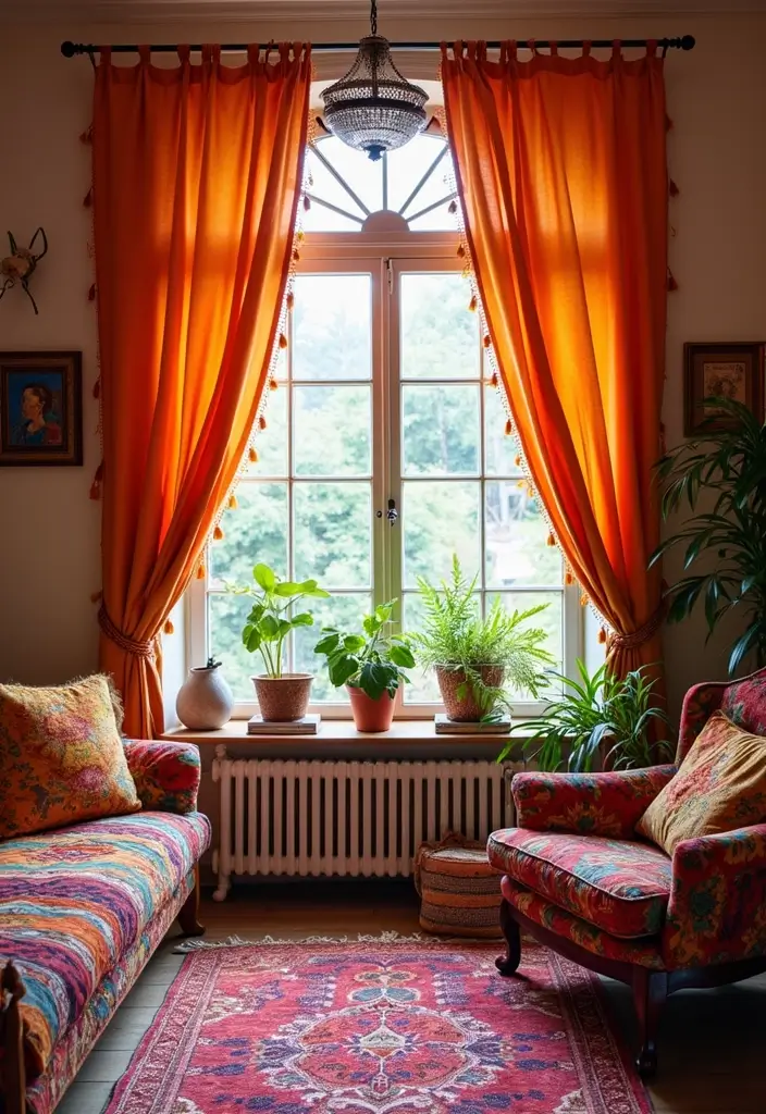 50 Gorgeous Curtain Ideas for Living Rooms That Transform the Look Instantly 6 50 Gorgeous Curtain Ideas for Living Rooms That Transform the Look Instantly - 6. Bohemian Tassels