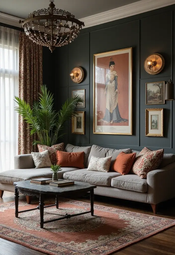 50 Gray Couch Living Room Ideas That Always Look Timeless 11 50 Gray Couch Living Room Ideas That Always Look Timeless - 11. Art Deco Luxe