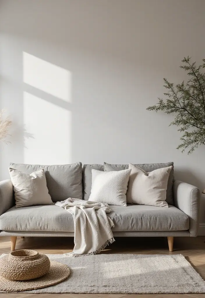 50 Gray Couch Living Room Ideas That Always Look Timeless 21 50 Gray Couch Living Room Ideas That Always Look Timeless - 19. Spa-Inspired Serenity