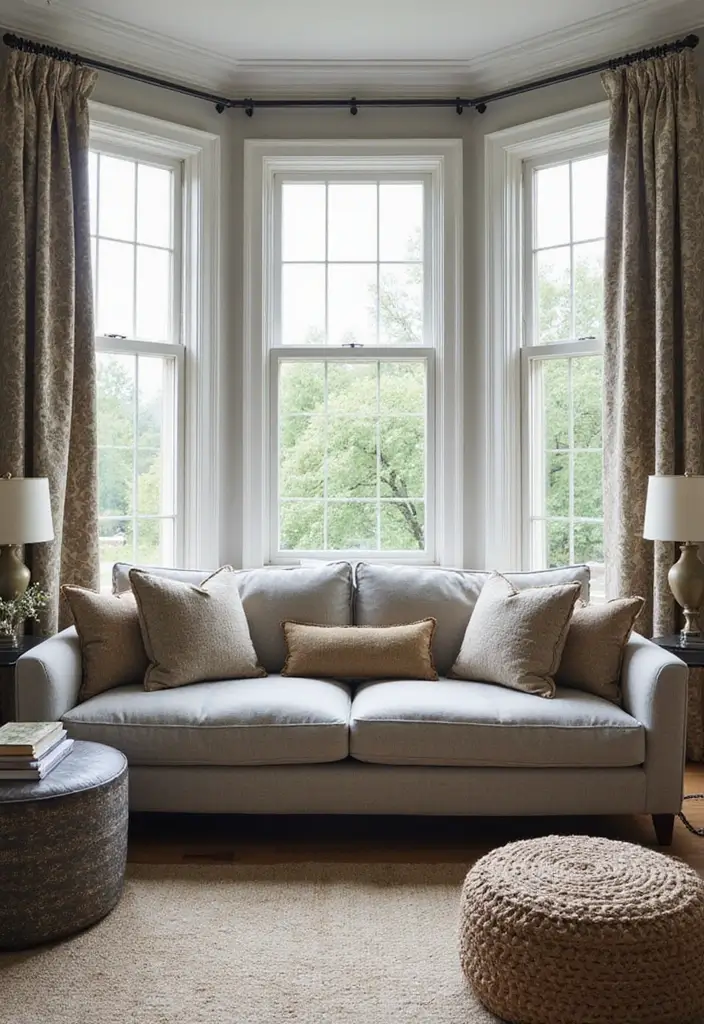 50 Gray Couch Living Room Ideas That Always Look Timeless 30 50 Gray Couch Living Room Ideas That Always Look Timeless - 28. Beautiful Window Treatments