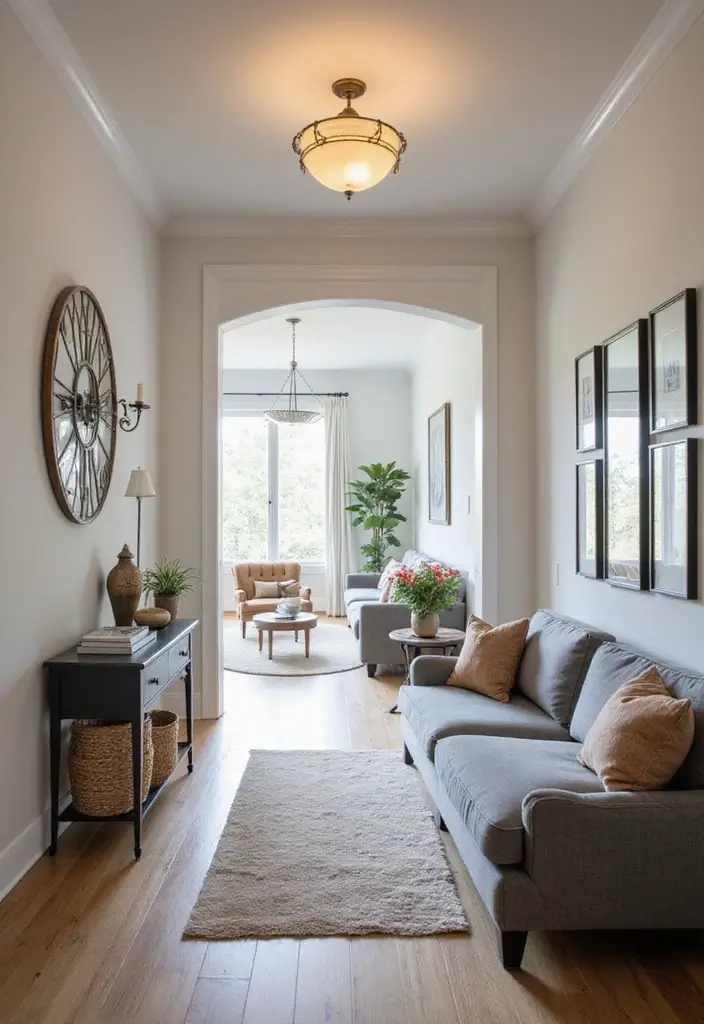 50 Gray Couch Living Room Ideas That Always Look Timeless 33 50 Gray Couch Living Room Ideas That Always Look Timeless - 31. Welcoming Entryway