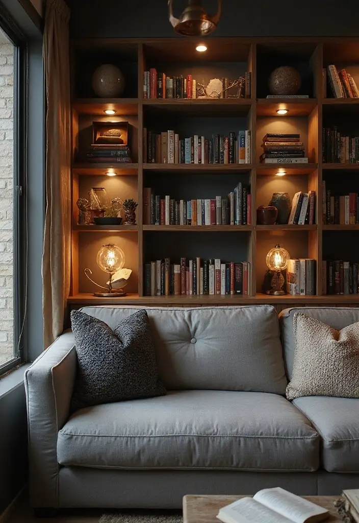 50 Gray Couch Living Room Ideas That Always Look Timeless 36 50 Gray Couch Living Room Ideas That Always Look Timeless - 34. Create a Cozy Reading Corner