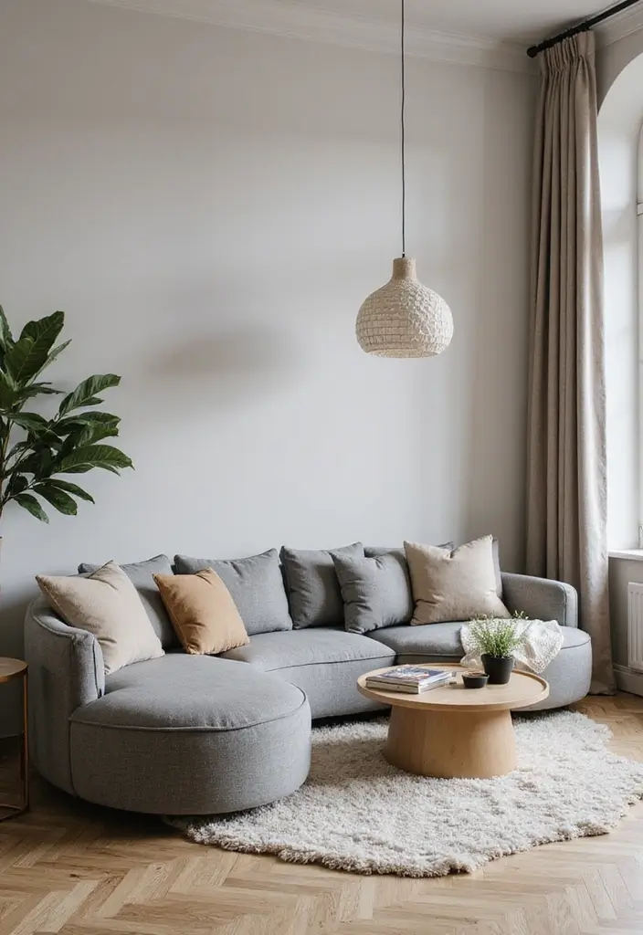 50 Gray Couch Living Room Ideas That Always Look Timeless 50 50 Gray Couch Living Room Ideas That Always Look Timeless - 46. Bring In Soft Curves
