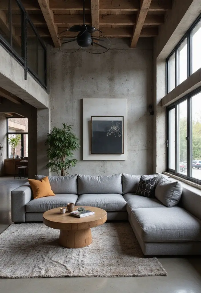 50 Gray Couch Living Room Ideas That Always Look Timeless 5 50 Gray Couch Living Room Ideas That Always Look Timeless - 5. Industrial Edge