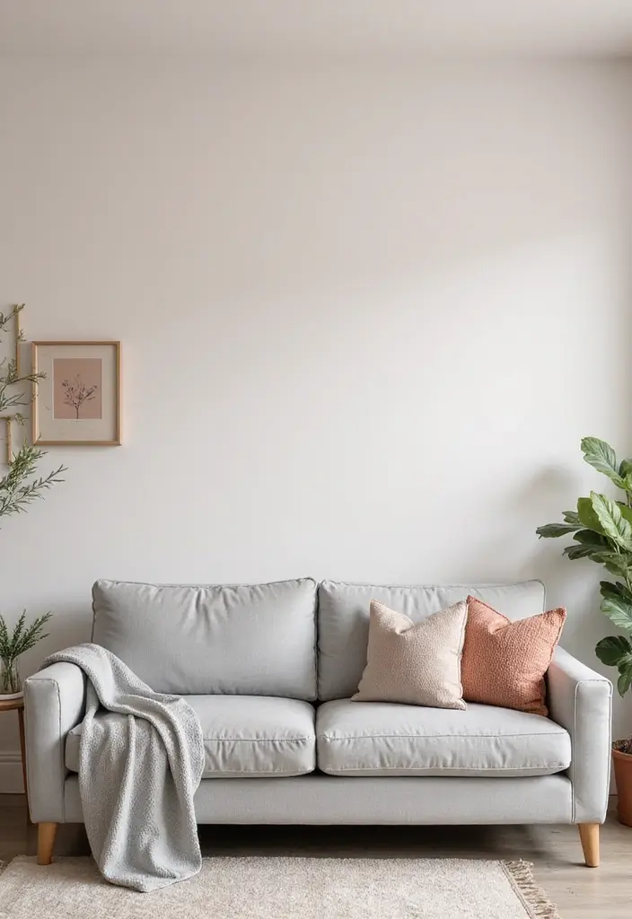 50 Gray Couch Living Room Ideas That Always Look Timeless 6 50 Gray Couch Living Room Ideas That Always Look Timeless - 6. Soft Pastels for a Gentle Touch