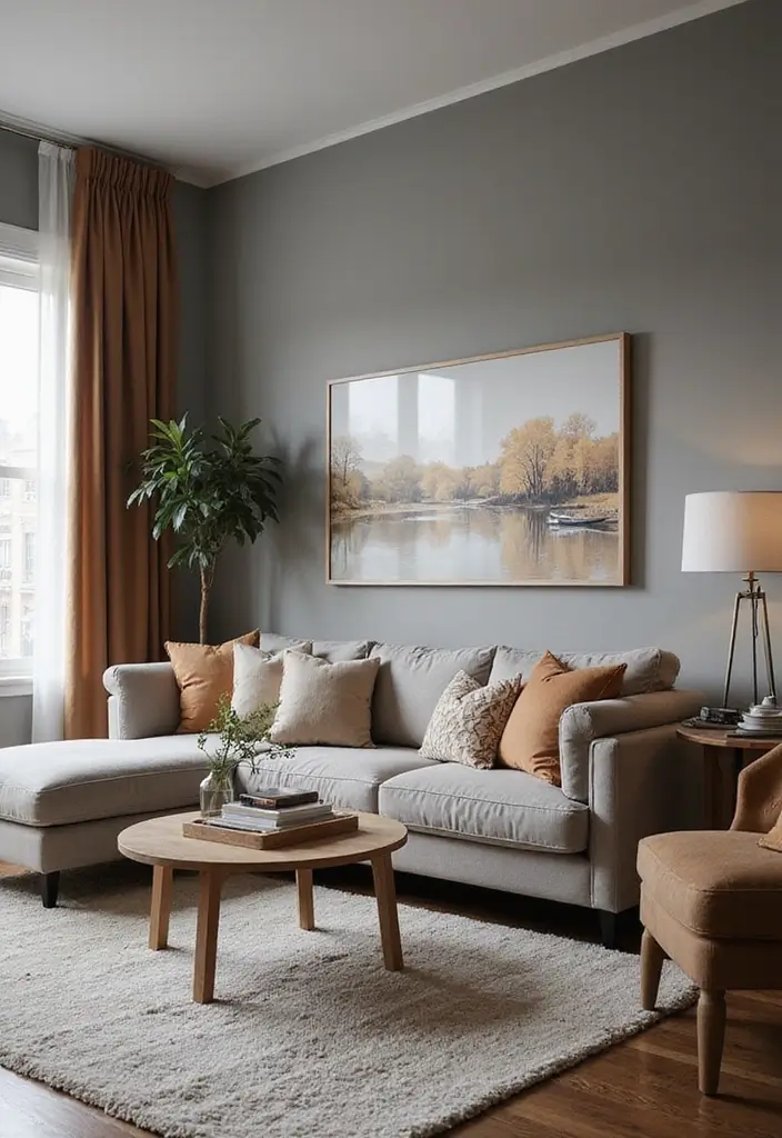 50 Gray Living Room Ideas That Feel Timeless and Elegant 22 50 Gray Living Room Ideas That Feel Timeless and Elegant - 20. Gray and Brown: A Cozy Combination