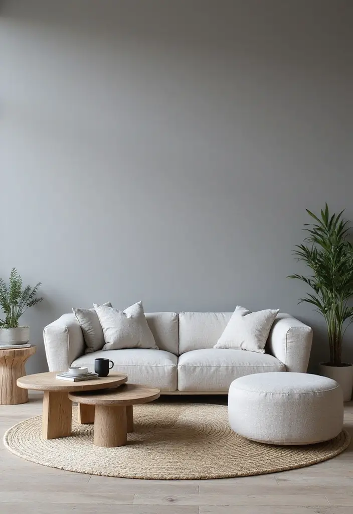 50 Gray Living Room Ideas That Feel Timeless and Elegant 32 50 Gray Living Room Ideas That Feel Timeless and Elegant - 30. Gray with Organic Shapes