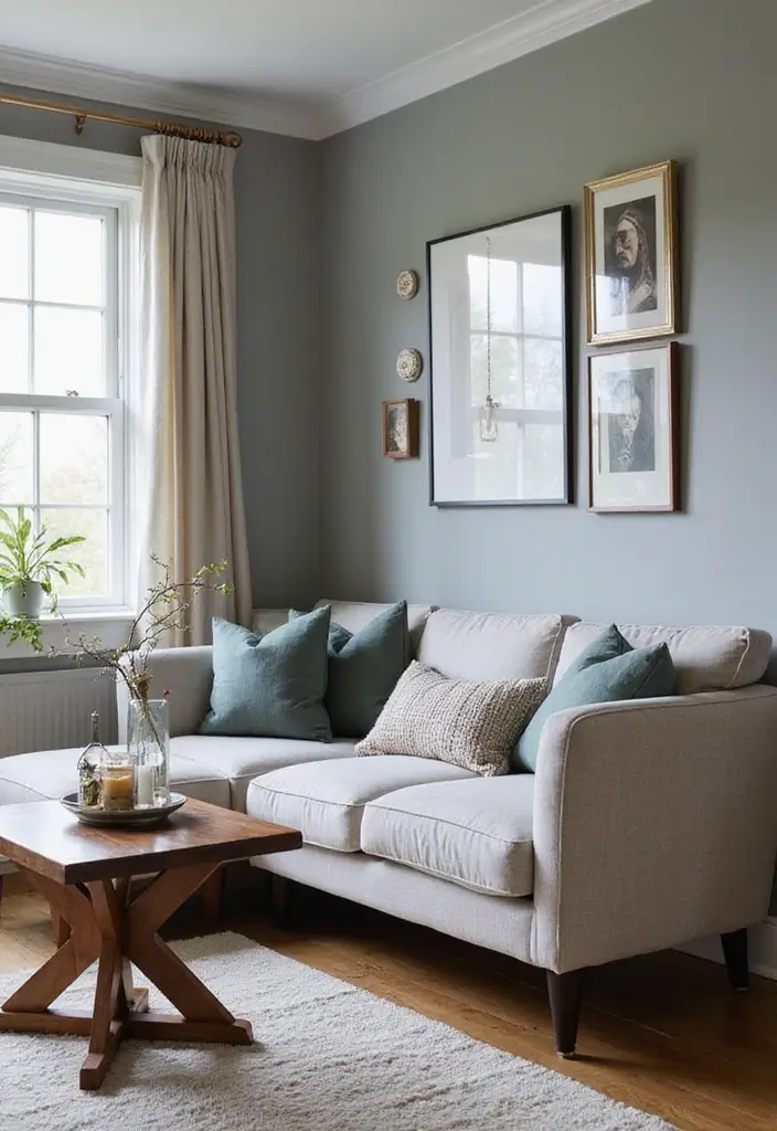 50 Gray Living Room Ideas That Feel Timeless and Elegant 36 50 Gray Living Room Ideas That Feel Timeless and Elegant - 34. Gray with Personal Touches