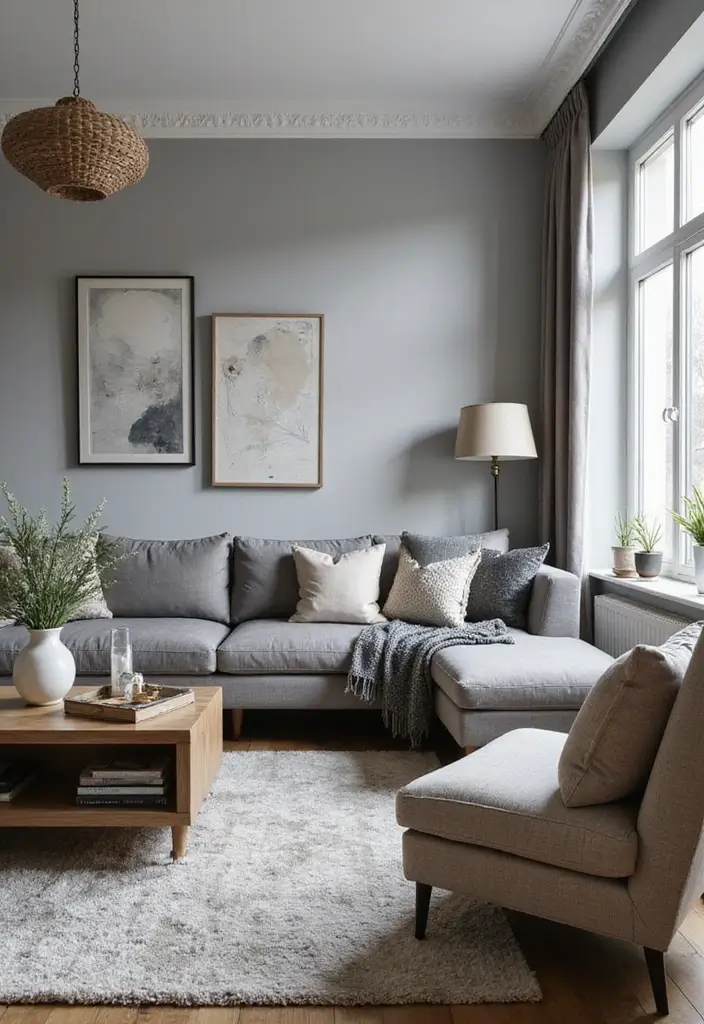 50 Gray Living Room Ideas That Feel Timeless and Elegant 5 50 Gray Living Room Ideas That Feel Timeless and Elegant - 5. Textural Layers in Gray