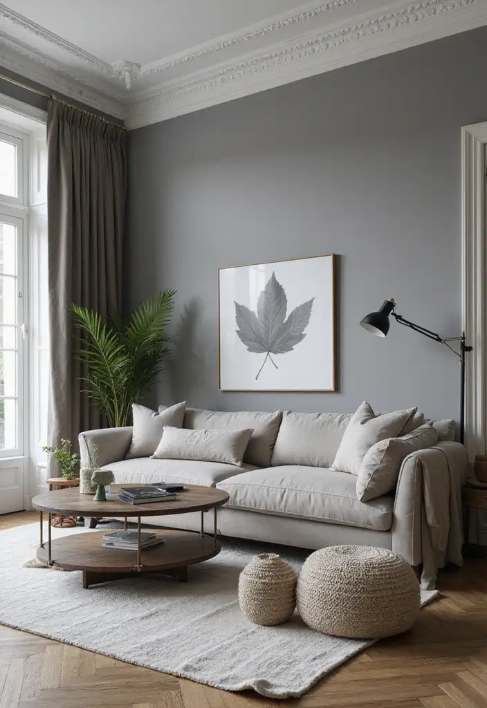 50 Gray Living Room Ideas That Feel Timeless and Elegant 54 50 Gray Living Room Ideas That Feel Timeless and Elegant - 50. Gray with Timeless Classics