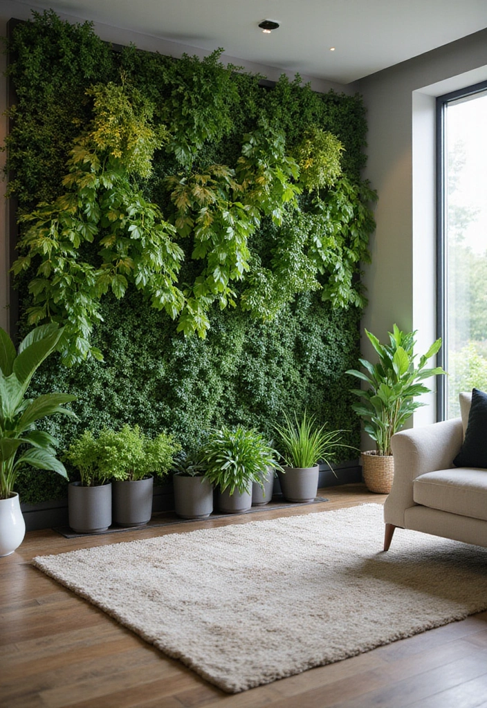 50 Green Wall Living Room Ideas That Refresh Any Space Instantly 15 50 Green Wall Living Room Ideas That Refresh Any Space Instantly - 15. Incorporating Edible Plants