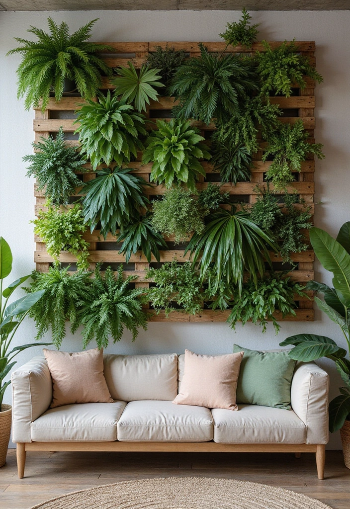 50 Green Wall Living Room Ideas That Refresh Any Space Instantly 22 50 Green Wall Living Room Ideas That Refresh Any Space Instantly - 20. Use of Recycled Materials