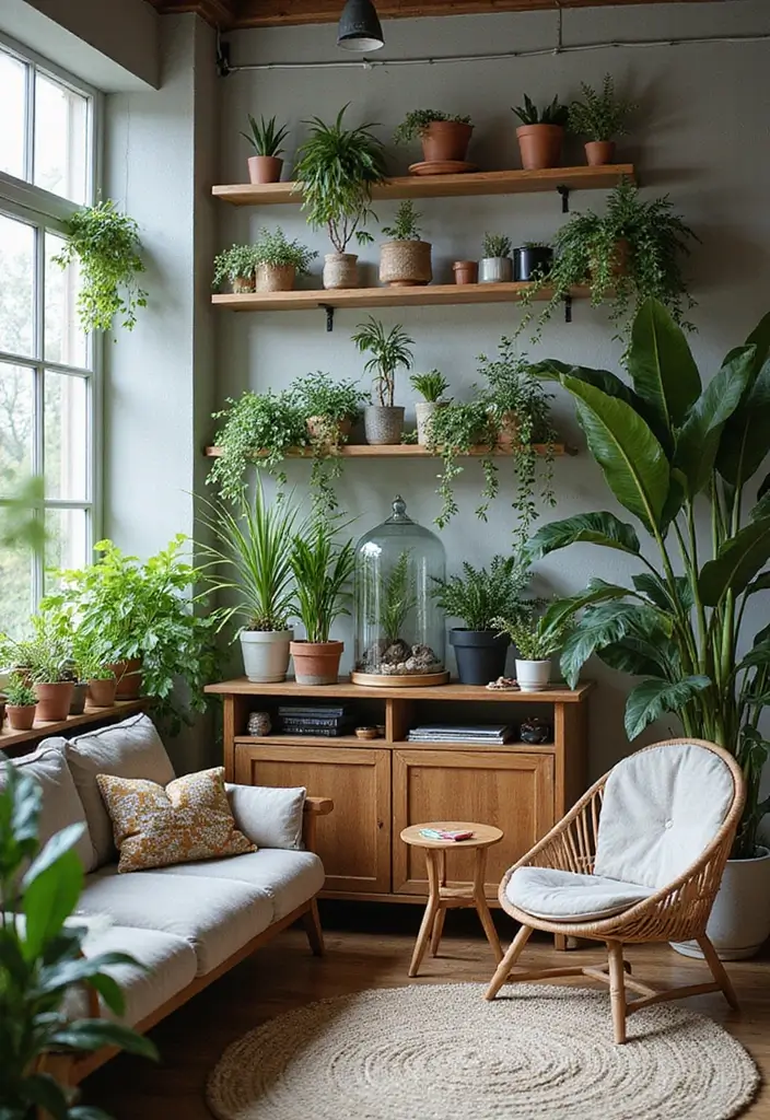 50 Green Wall Living Room Ideas That Refresh Any Space Instantly 25 50 Green Wall Living Room Ideas That Refresh Any Space Instantly - 23. Indoor Greenhouse Concept