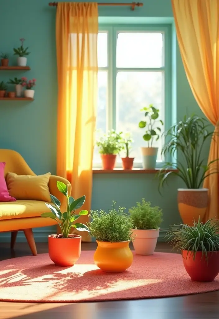 50 Green Wall Living Room Ideas That Refresh Any Space Instantly 27 50 Green Wall Living Room Ideas That Refresh Any Space Instantly - 25. Playful Plant Displays