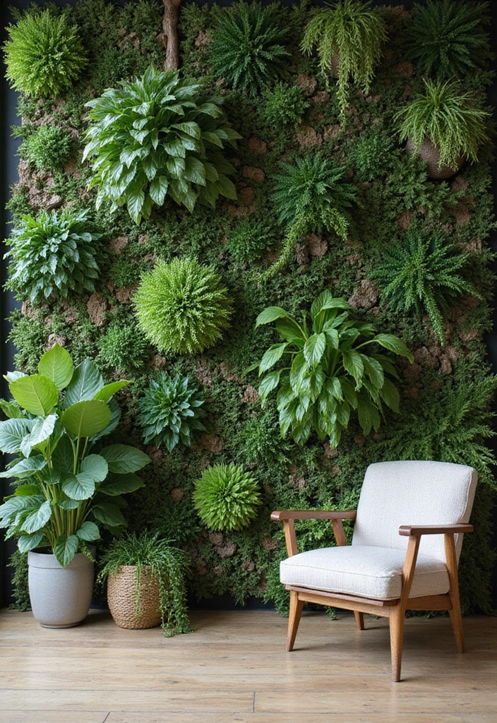 50 Green Wall Living Room Ideas That Refresh Any Space Instantly 28 50 Green Wall Living Room Ideas That Refresh Any Space Instantly - 26. Layered Green Wall
