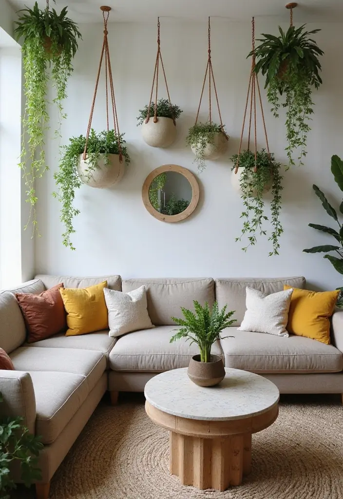 50 Green Wall Living Room Ideas That Refresh Any Space Instantly 37 50 Green Wall Living Room Ideas That Refresh Any Space Instantly - 35. Hanging Garden Features