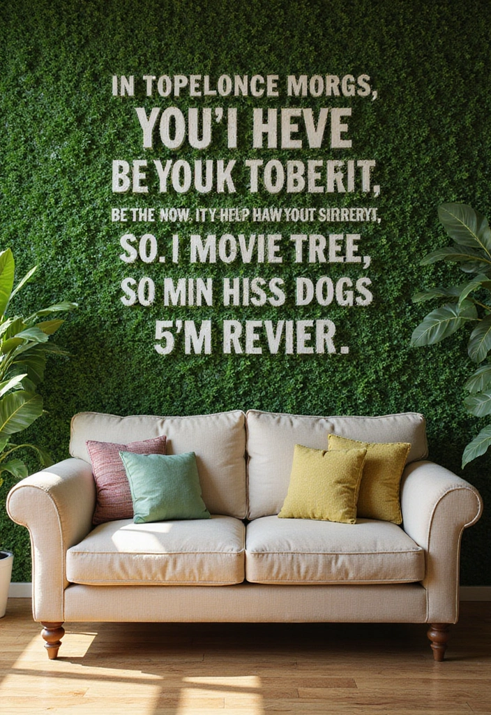 50 Green Wall Living Room Ideas That Refresh Any Space Instantly 41 50 Green Wall Living Room Ideas That Refresh Any Space Instantly - 37. Green Wall with Inspirational Quotes