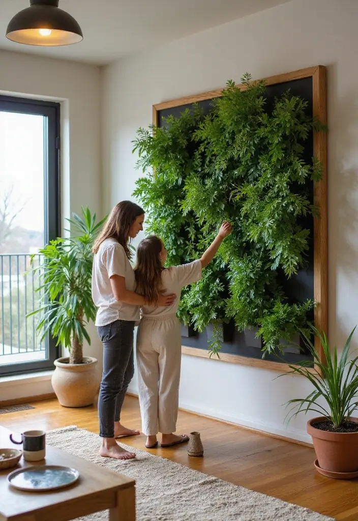 50 Green Wall Living Room Ideas That Refresh Any Space Instantly 42 50 Green Wall Living Room Ideas That Refresh Any Space Instantly - 38. Interactive Plant Displays